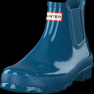 Hunter Women's Original Gloss Chelsea Boots Blue